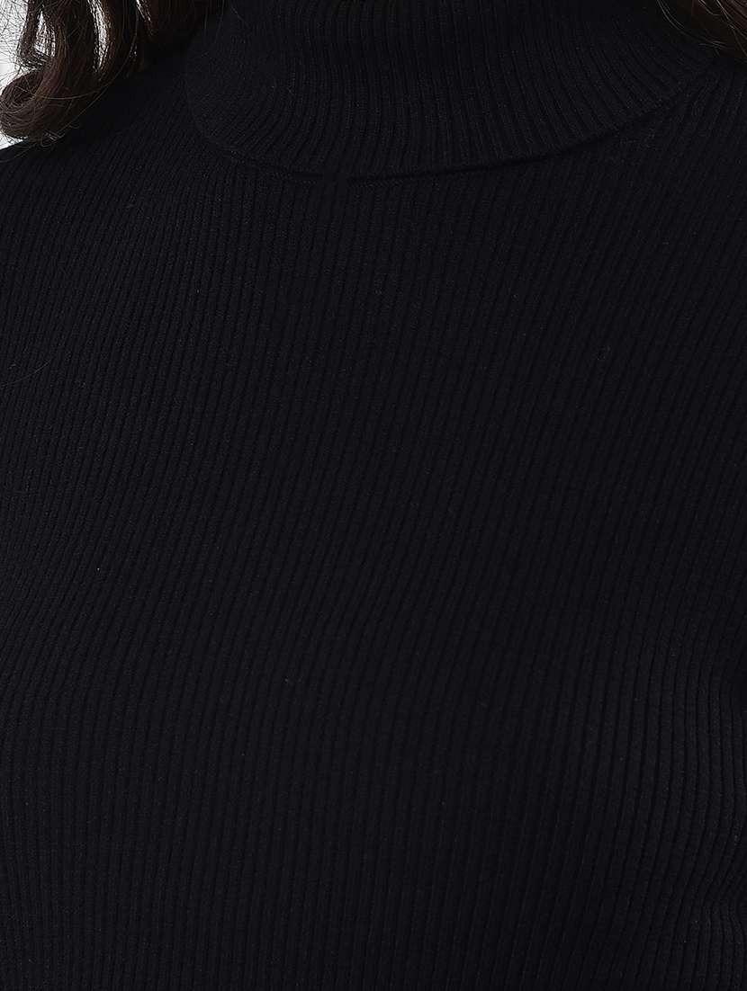 women solid mock neck long sleeve pullover - 22178387 -  Standard Image - 6