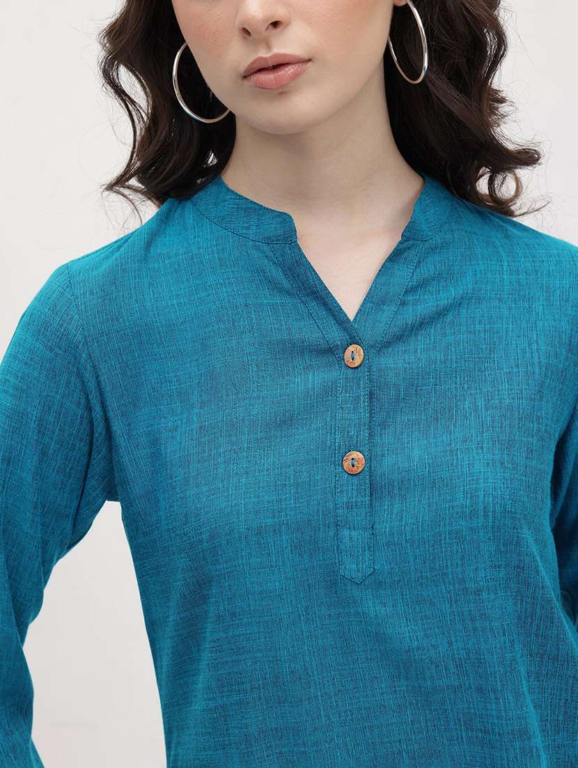 women solid top and trouser co-ord set - 22178431 -  Standard Image - 4