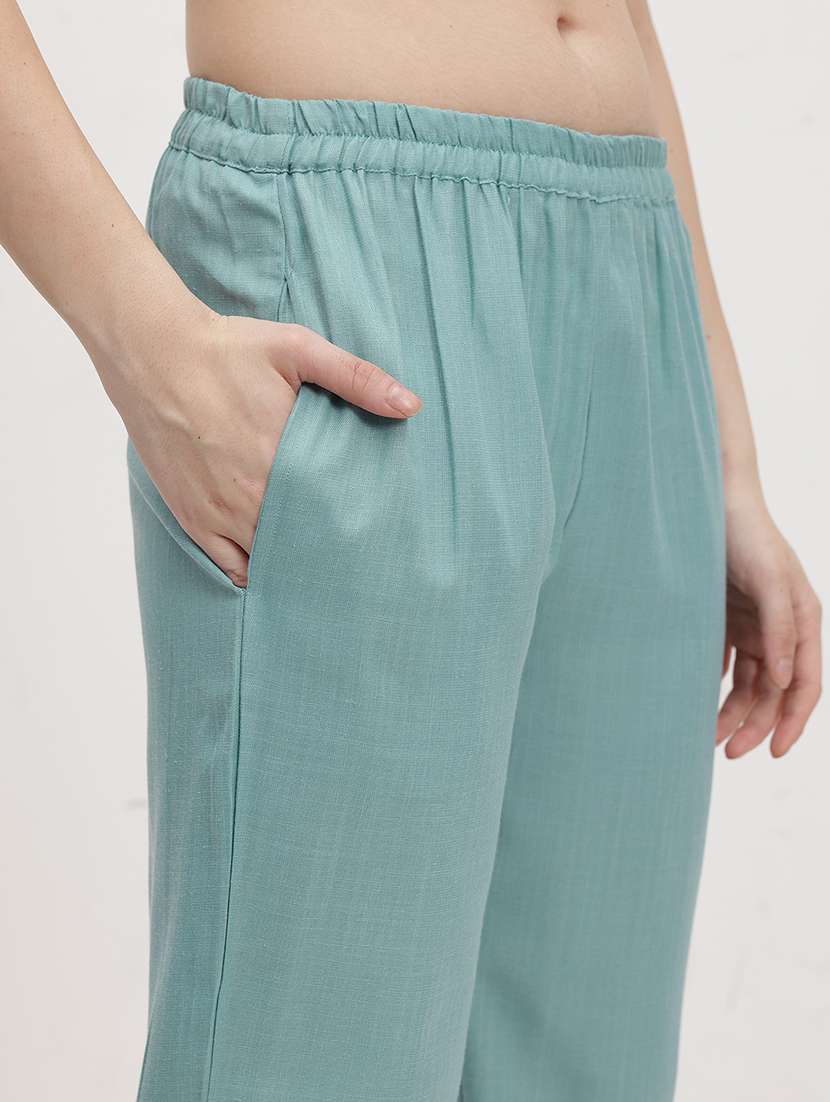 women solid shirt and trouser co-ord set - 22178440 -  Standard Image - 6