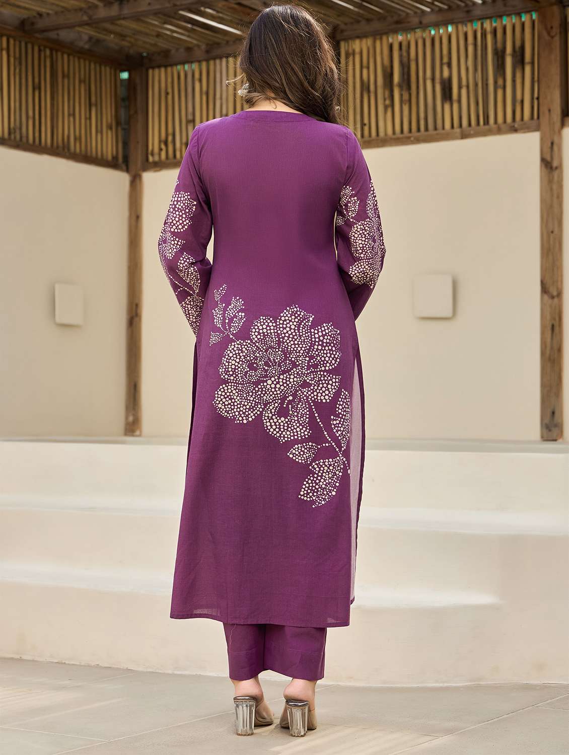 women embroidered flared sleeve kurta pant with dupatta set - 22178487 -  Standard Image - 4