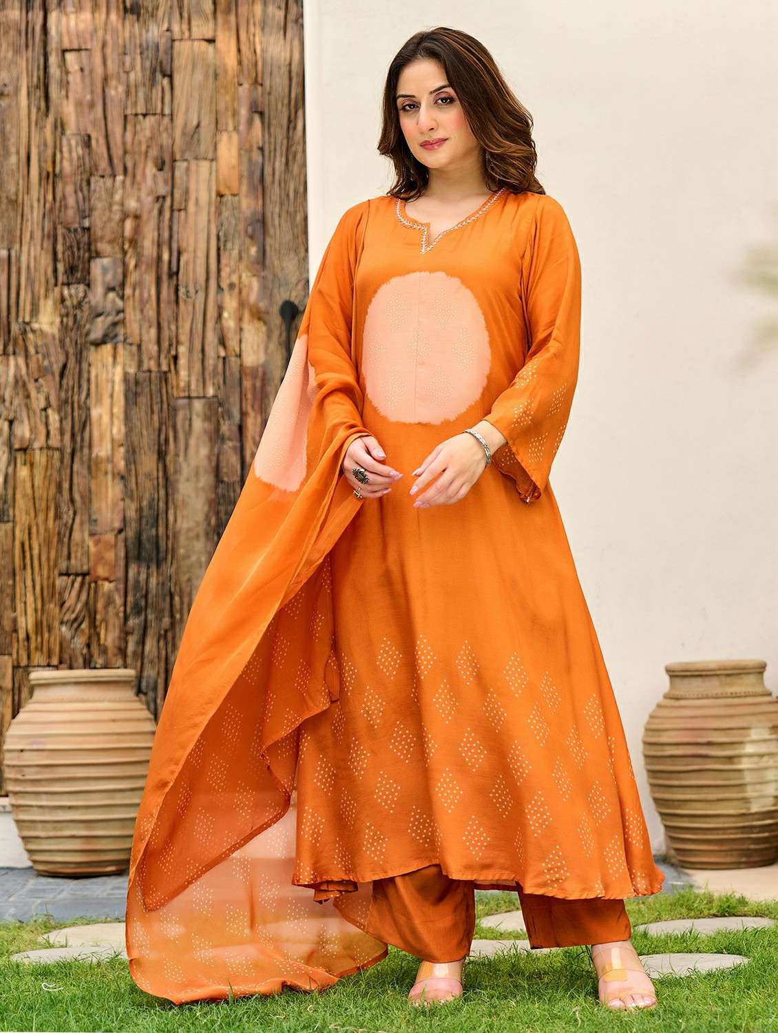 women embroidered long sleeve kurta pant with dupatta set - 22178514 -  Standard Image - 4