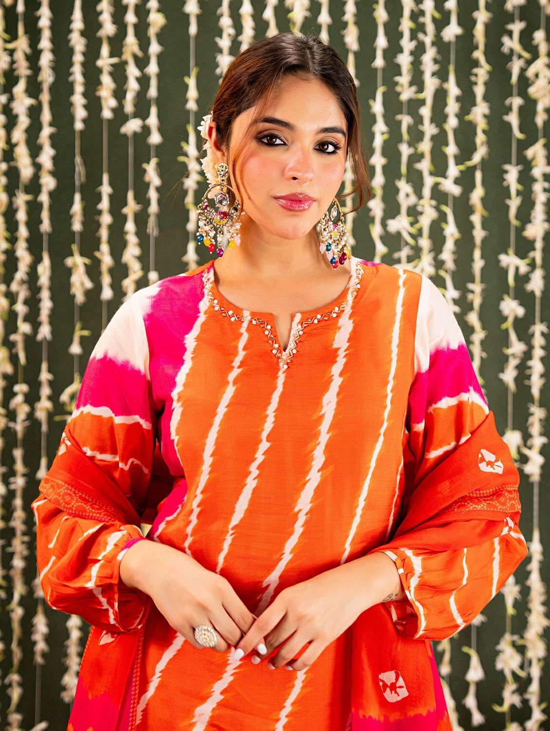 women embroidered long sleeve kurta pant with dupatta set - 22178523 -  Standard Image - 4