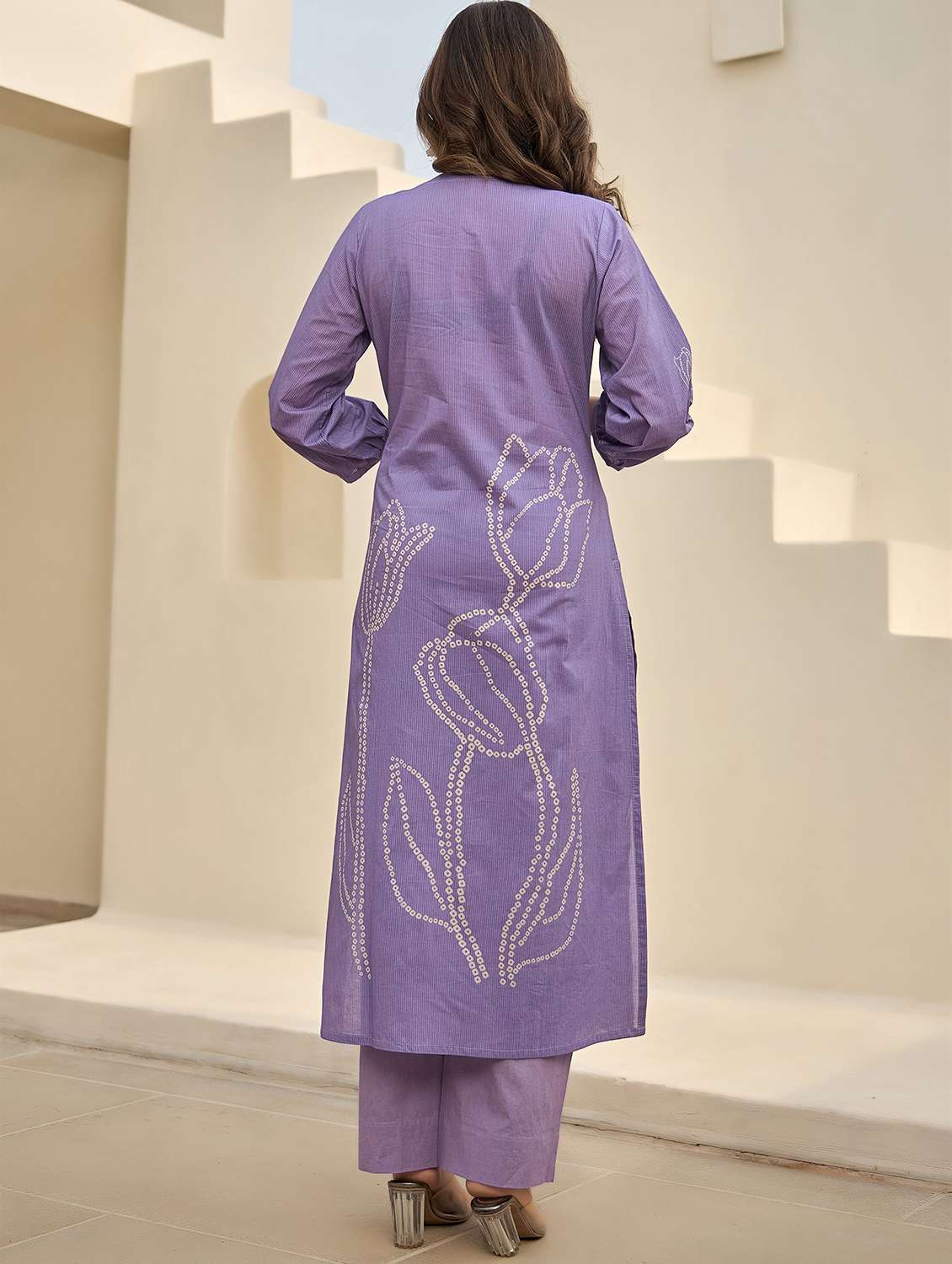 women printed three quarter sleeve kurta pant with dupatta set - 22178552 -  Standard Image - 4