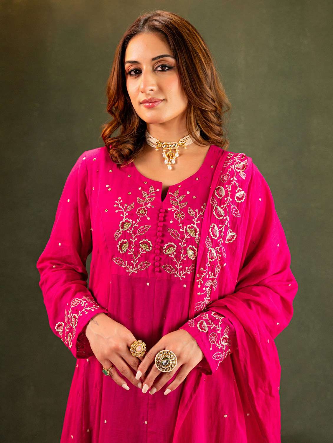 pink cotton kurta pant  set - 22178562 -  Standard Image - 4