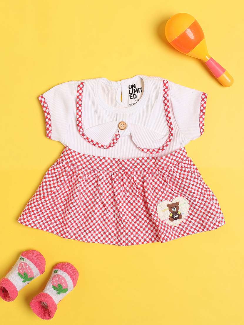 kids printed short sleeves frock with bloomer - 22178579 -  Standard Image - 1