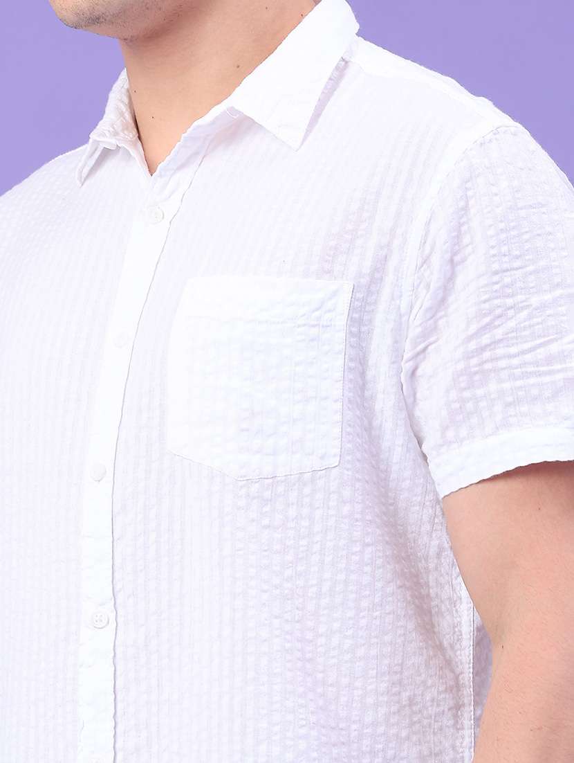 men self design short sleeve regular fit casual shirt - 22178646 -  Standard Image - 4