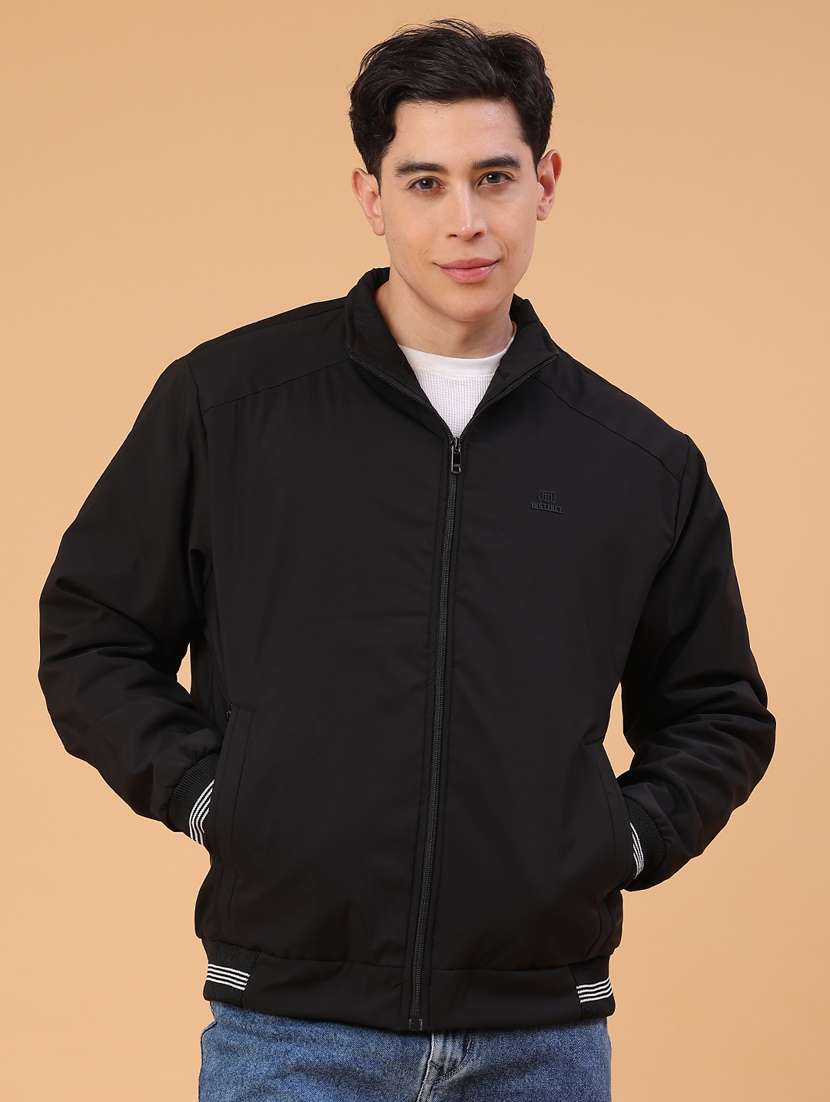 men solid long sleeve lightweight bomber jacket - 22178651 -  Standard Image - 1