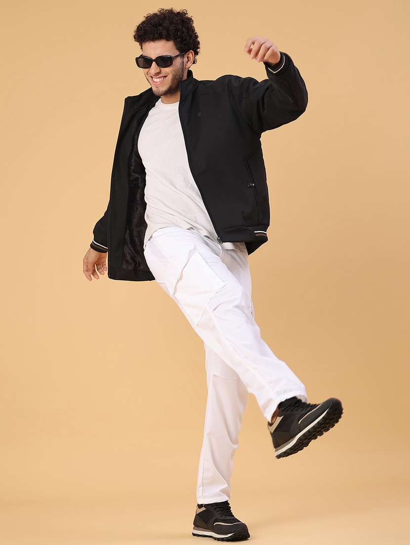 men solid long sleeve lightweight bomber jacket - 22178652 -  Standard Image - 4