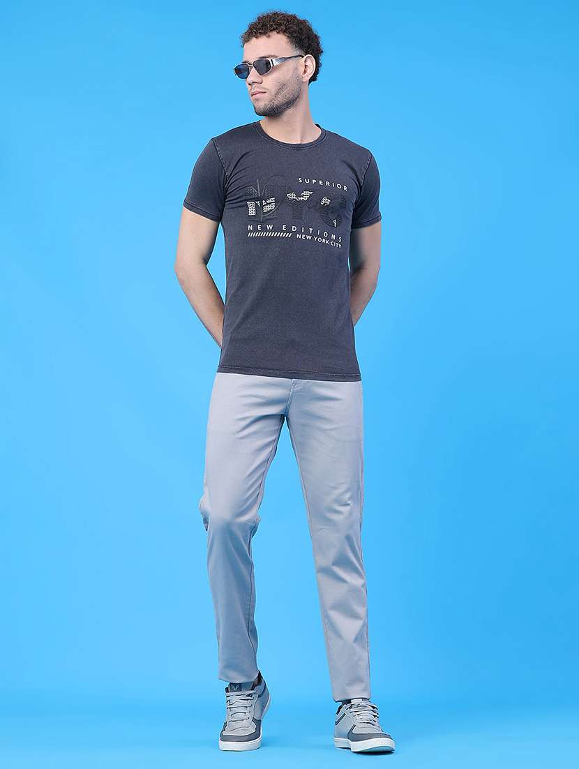 men solid mid rise chinos casual trouser - 22178670 -  Standard Image - 4