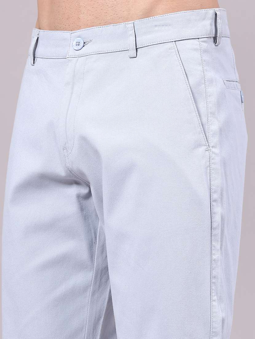 men solid mid rise chinos casual trouser - 22178671 -  Standard Image - 1