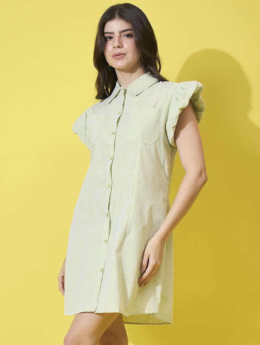 women striped collared shirt dress - 22178963 -  Standard Image - 1