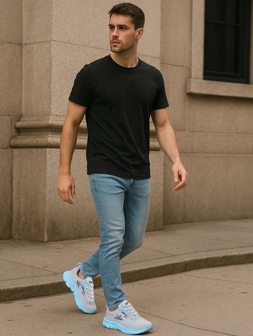 men grey lace up sport shoe - 22178992 -  Standard Image - 1