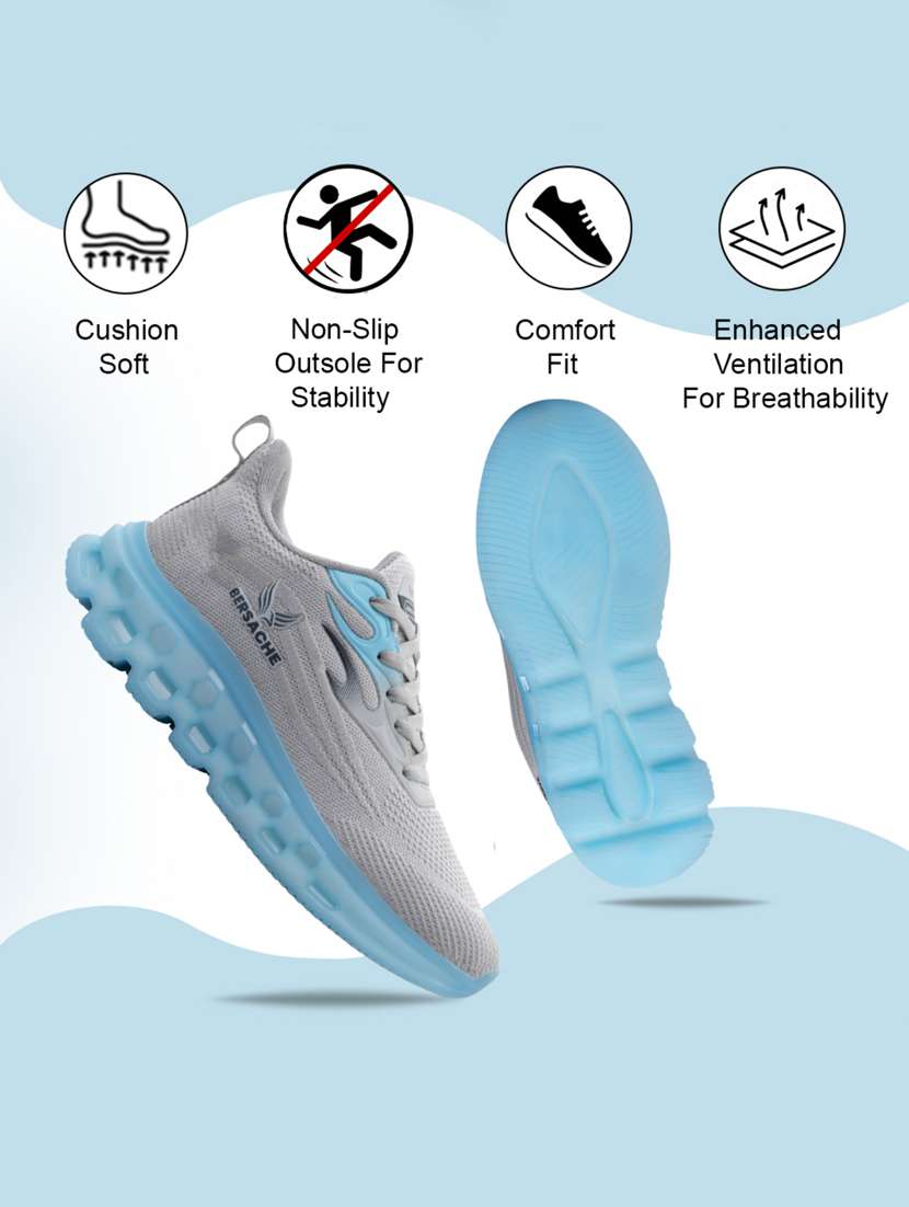 men grey lace up sport shoe - 22178992 -  Standard Image - 4