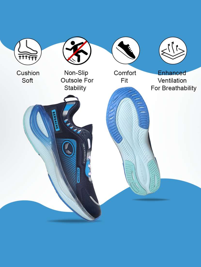 men blue lace up sport shoe - 22178993 -  Standard Image - 4