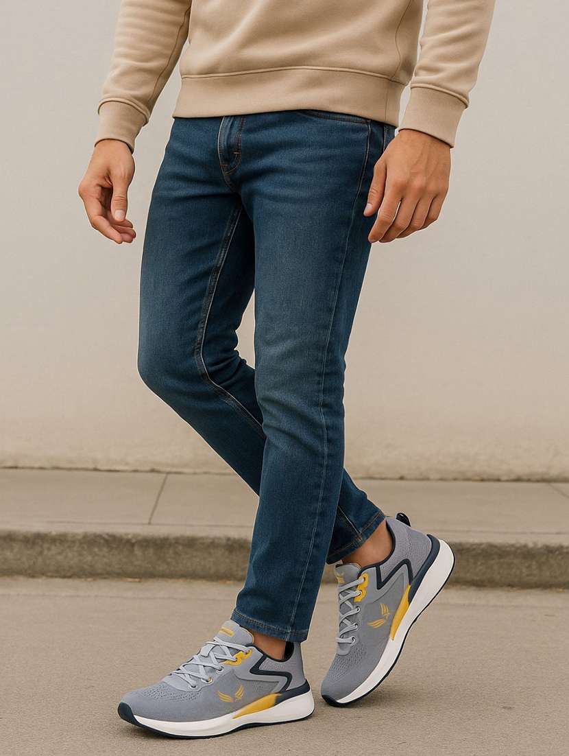 men grey lace up sport shoe - 22178994 -  Standard Image - 1