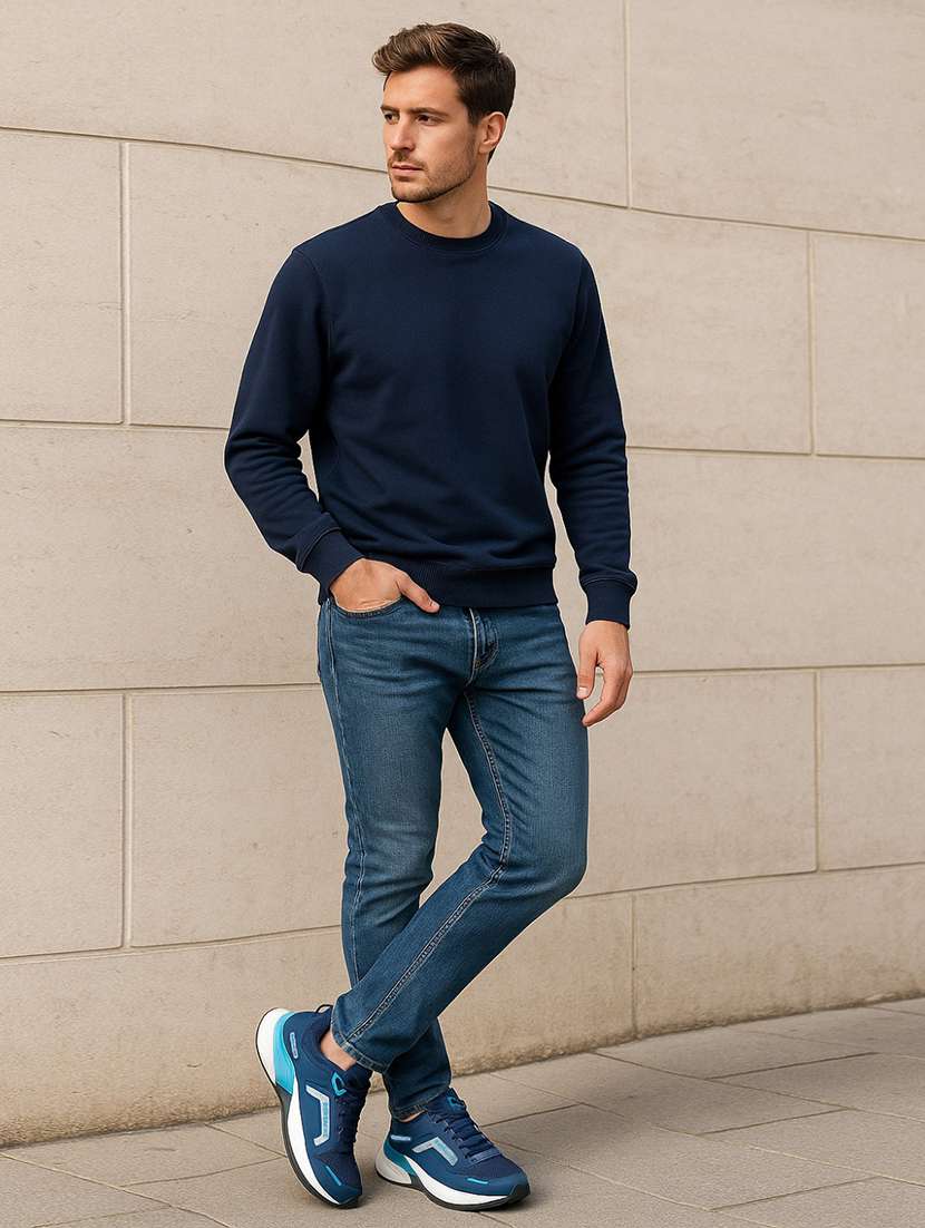 men blue lace up sport shoe - 22178995 -  Standard Image - 1