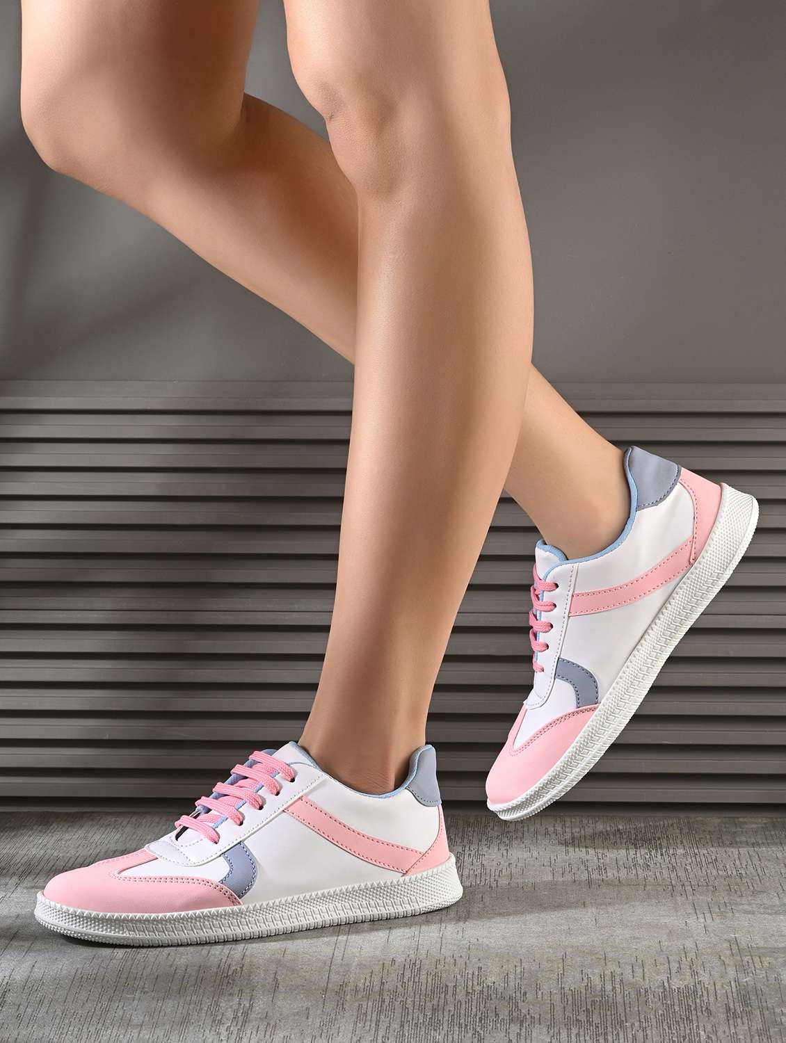 women white lace-up sneaker - 22179508 -  Standard Image - 1