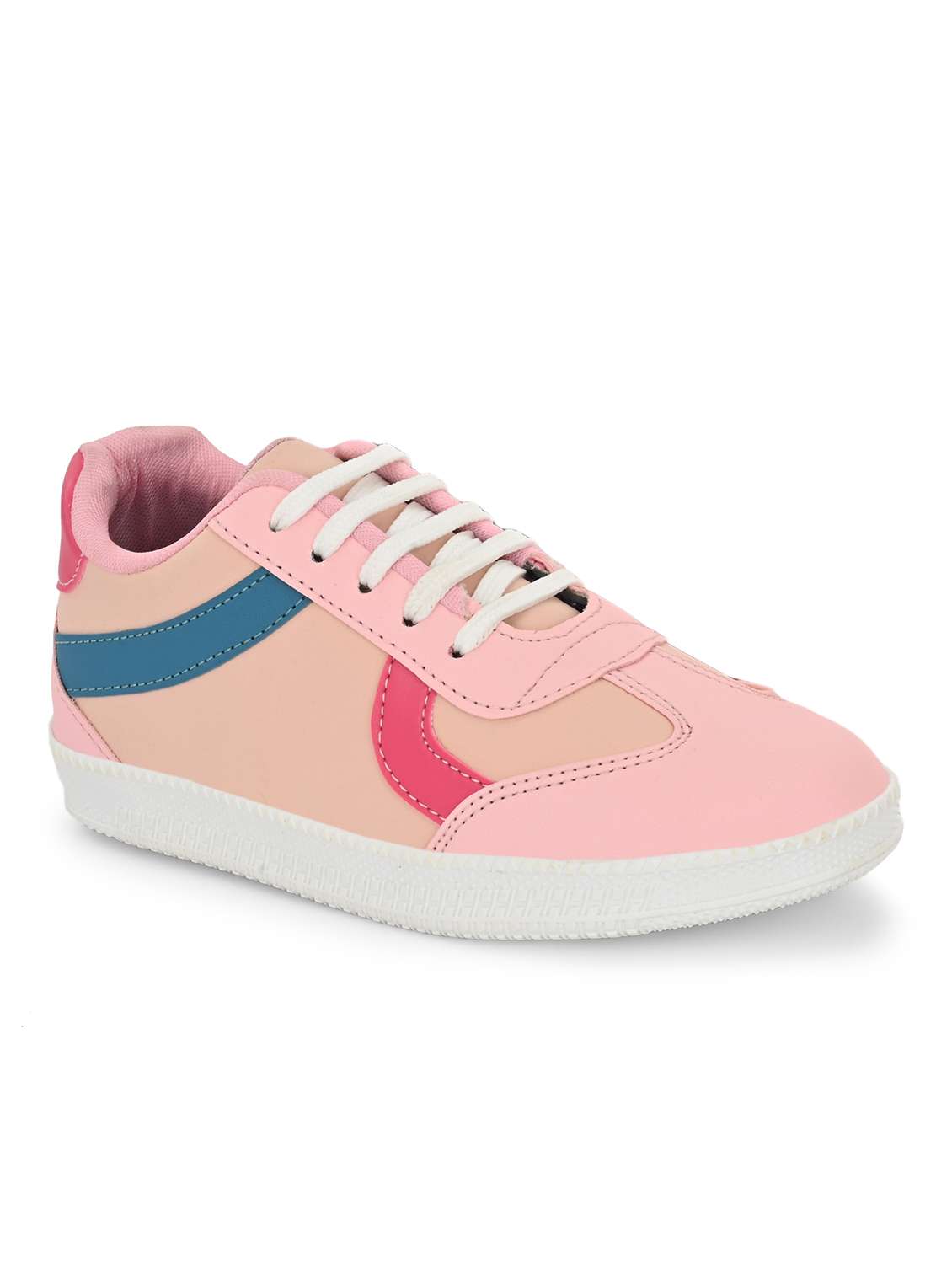 women pink lace-up sneaker - 22179509 -  Standard Image - 1