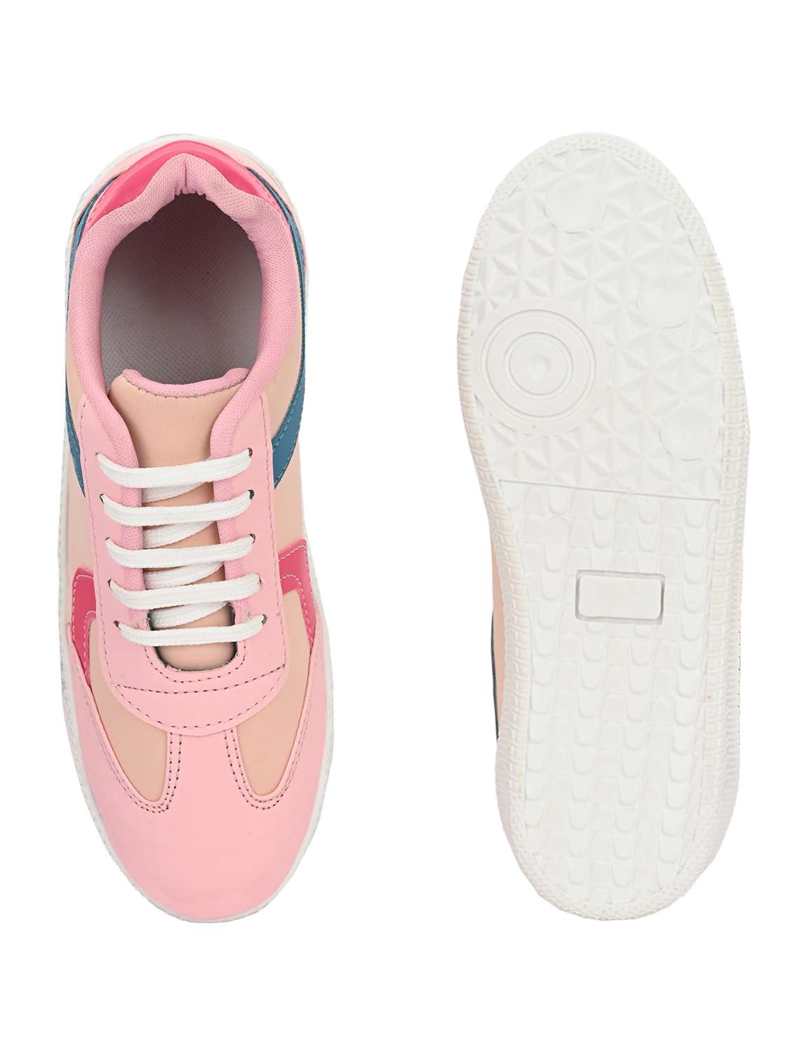women pink lace-up sneaker - 22179509 -  Standard Image - 4