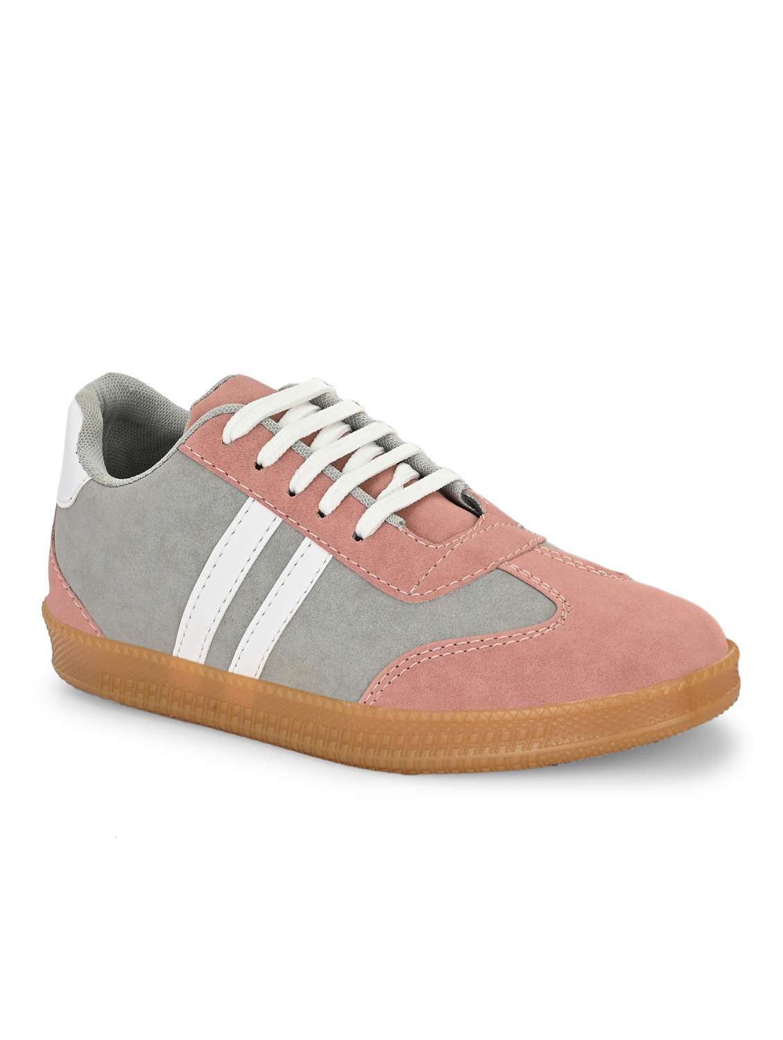 women peach lace-up sneaker - 22179513 -  Standard Image - 1