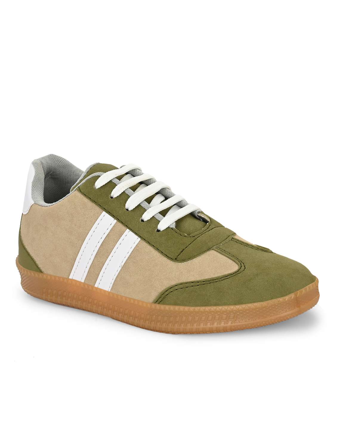 women olive lace-up sneaker - 22179515 -  Standard Image - 1