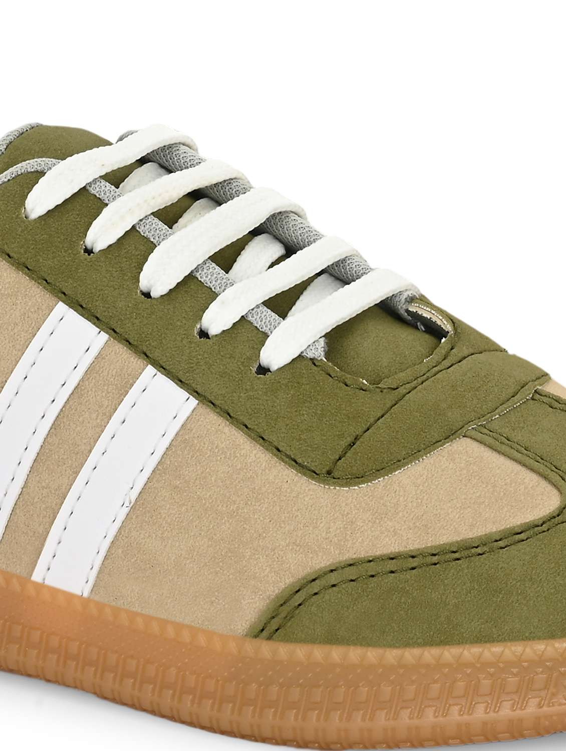 women olive lace-up sneaker - 22179515 -  Standard Image - 4