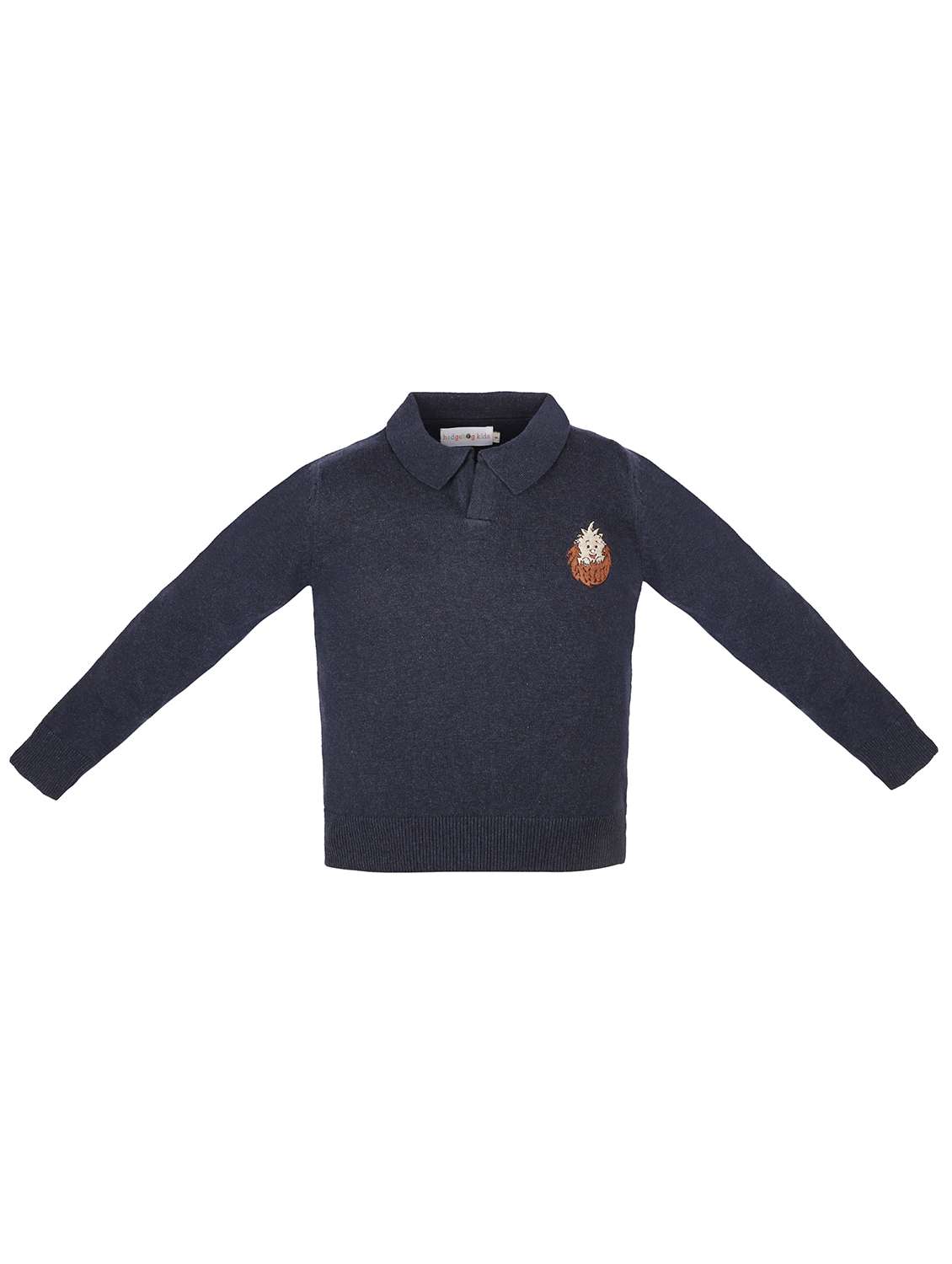 boys solid long sleeve collared sweater - 22179527 -  Standard Image - 1