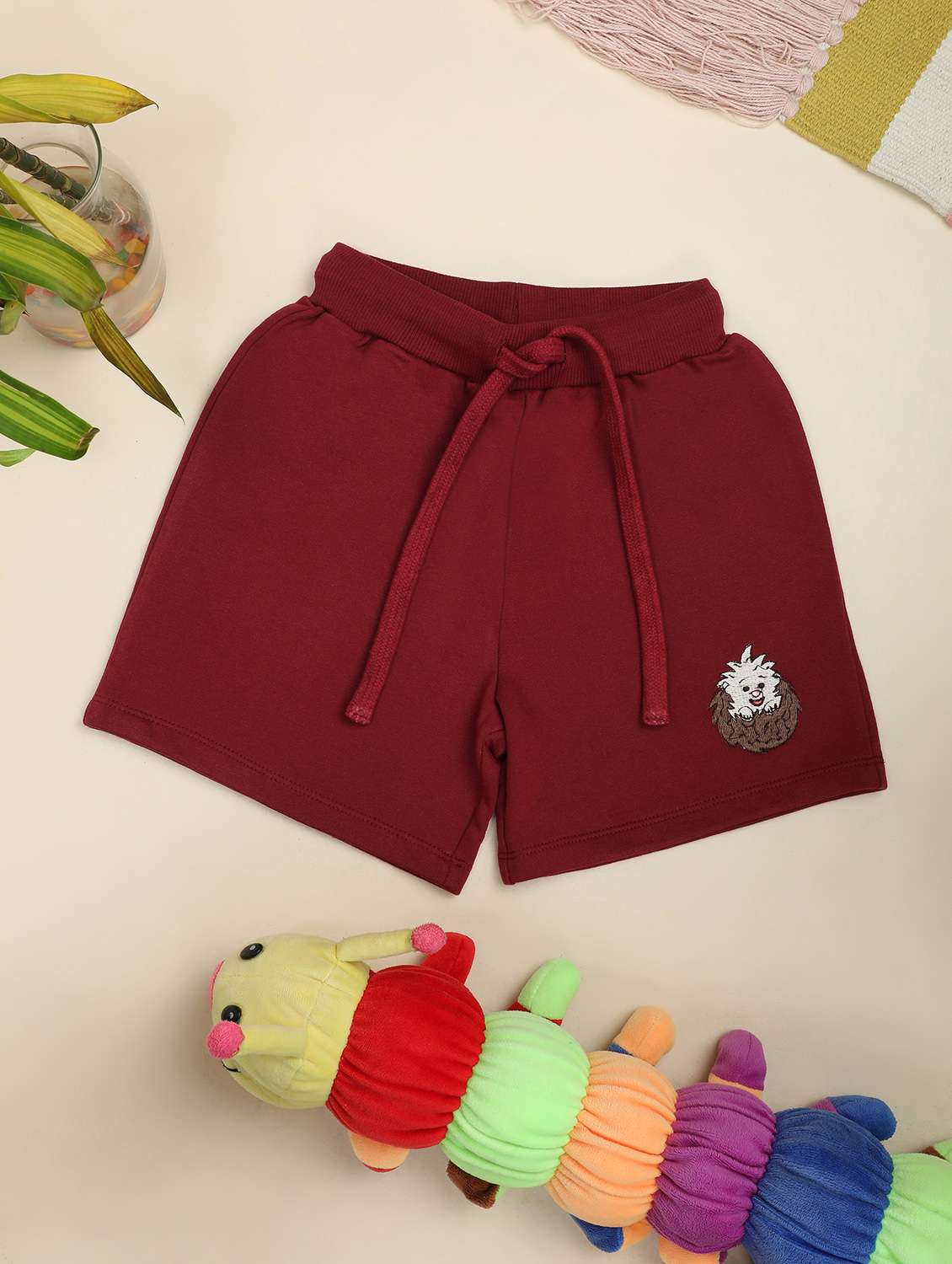 boys solid mid rise regular fit shorts  - 22179540 -  Standard Image - 1