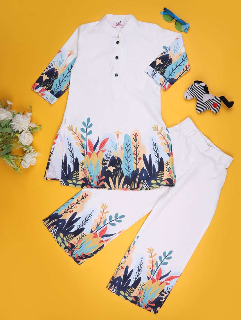 Girls Printed Three Quarter Sleeve Co-ord Set - 22179557 -  Standard Image - 1