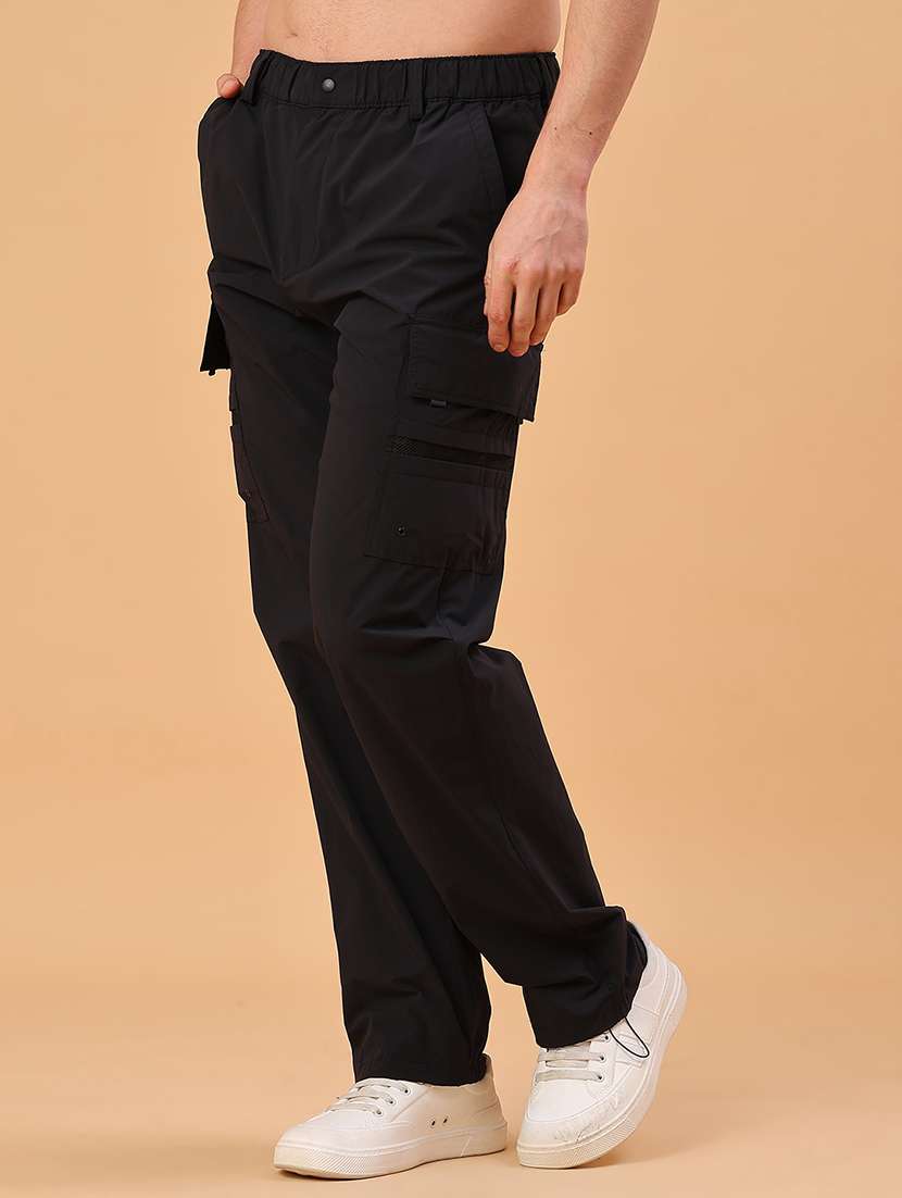 men solid mid rise regular fit cargo - 22179573 -  Standard Image - 1