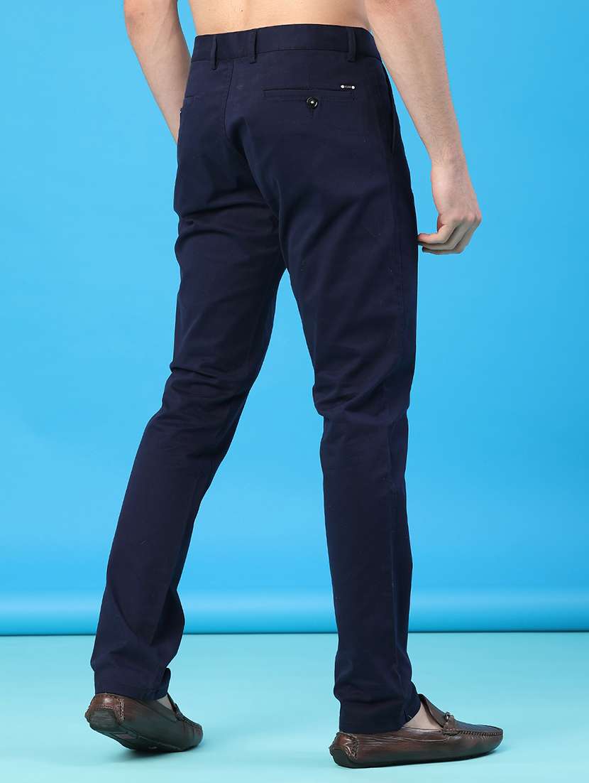 men solid mid rise chinos casual trouser - 22179592 -  Standard Image - 4
