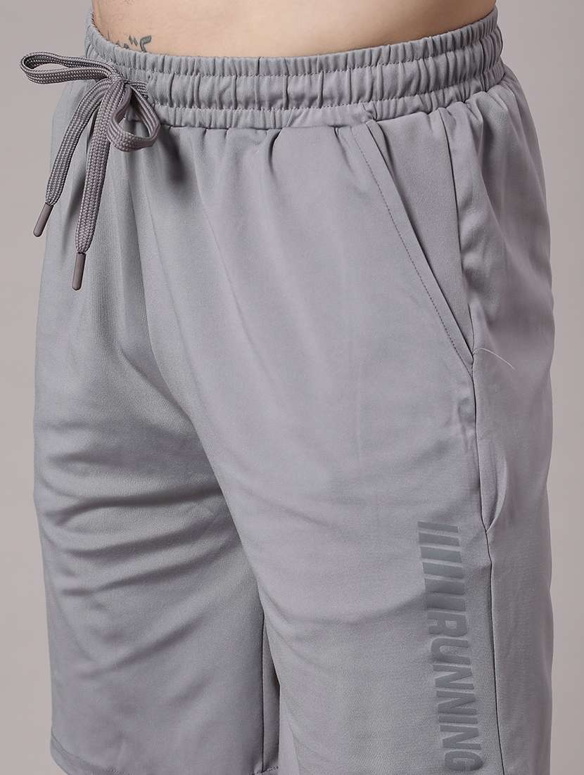 men grey cotton shorts three - fourth - 22179617 -  Standard Image - 1