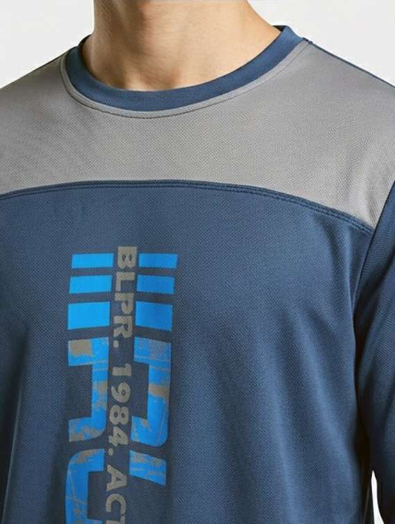 men color block long sleeve regular fit t-shirt - 22179652 -  Standard Image - 1