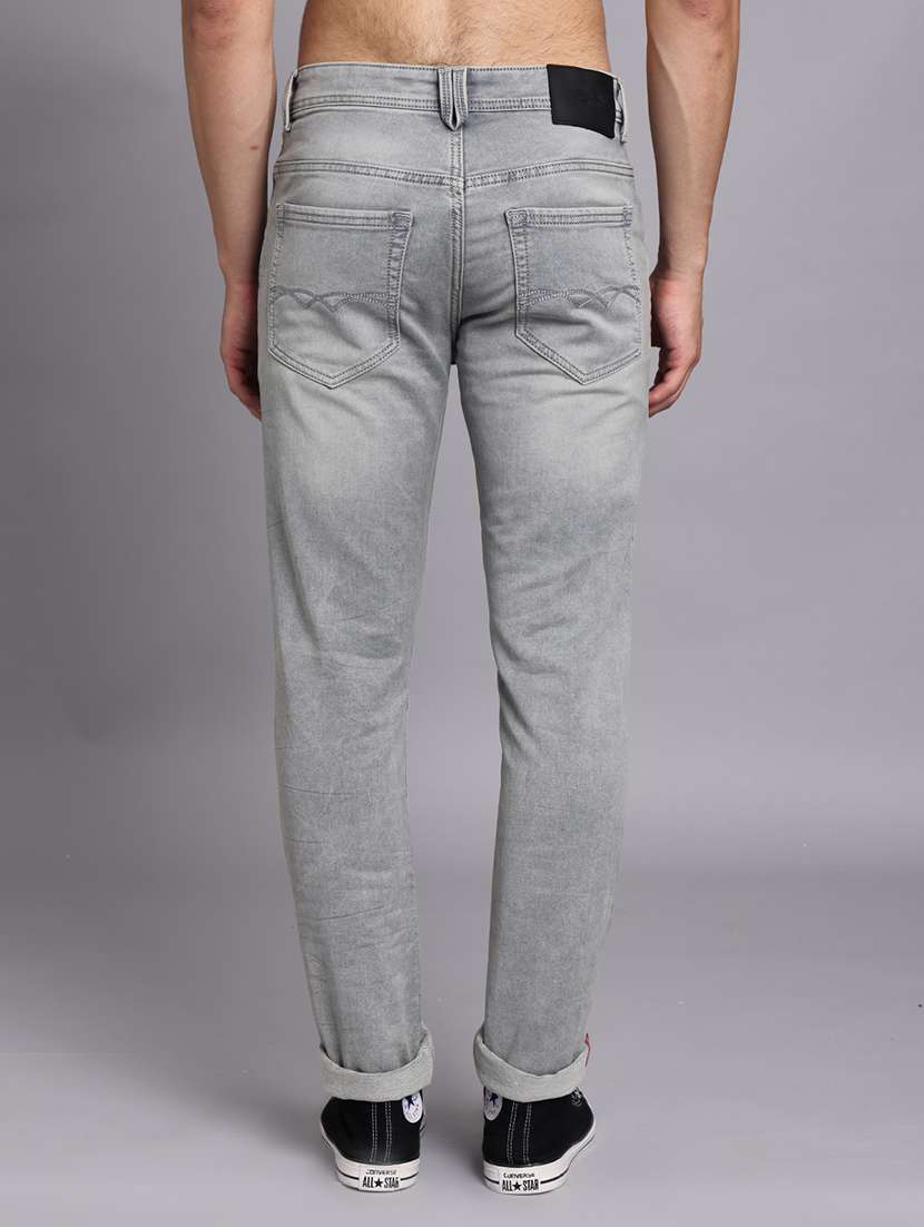 men solid mid rise slim fit jeans - 22179674 -  Standard Image - 4