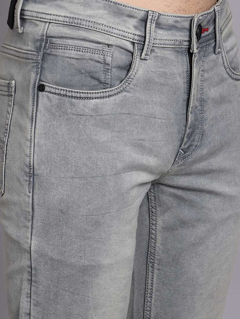 men solid mid rise slim fit jeans - 22179674 -  Standard Image - 6