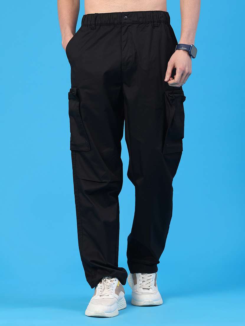 men solid mid rise regular fit cargo - 22179683 -  Standard Image - 1