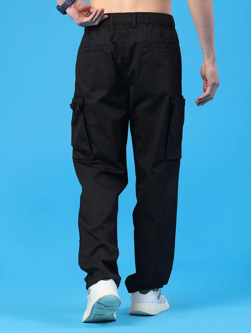 men solid mid rise regular fit cargo - 22179683 -  Standard Image - 4