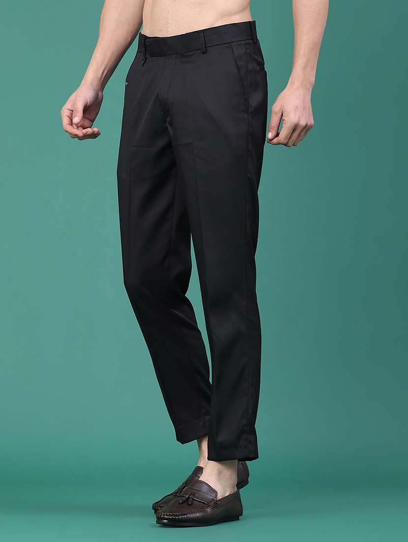 men solid mid rise formal pants - 22179708 -  Standard Image - 1