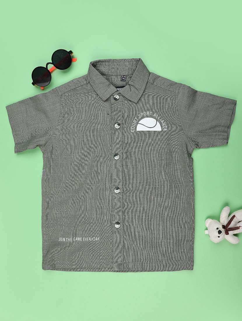 boys collared short sleeve shirt
