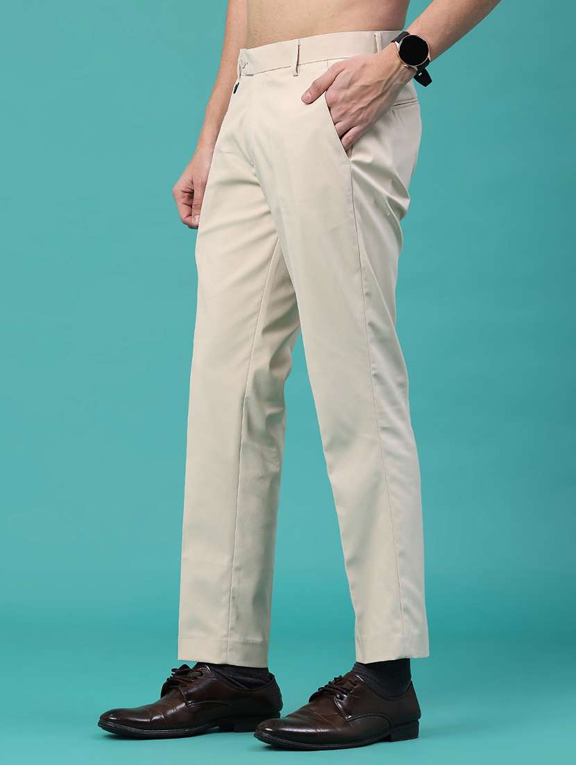 men solid mid rise formal pants - 22179744 -  Standard Image - 1