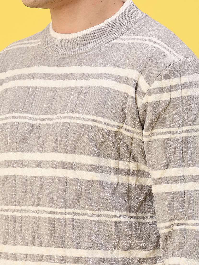 men self design long sleeve regular fit pullover  - 22179751 -  Standard Image - 4