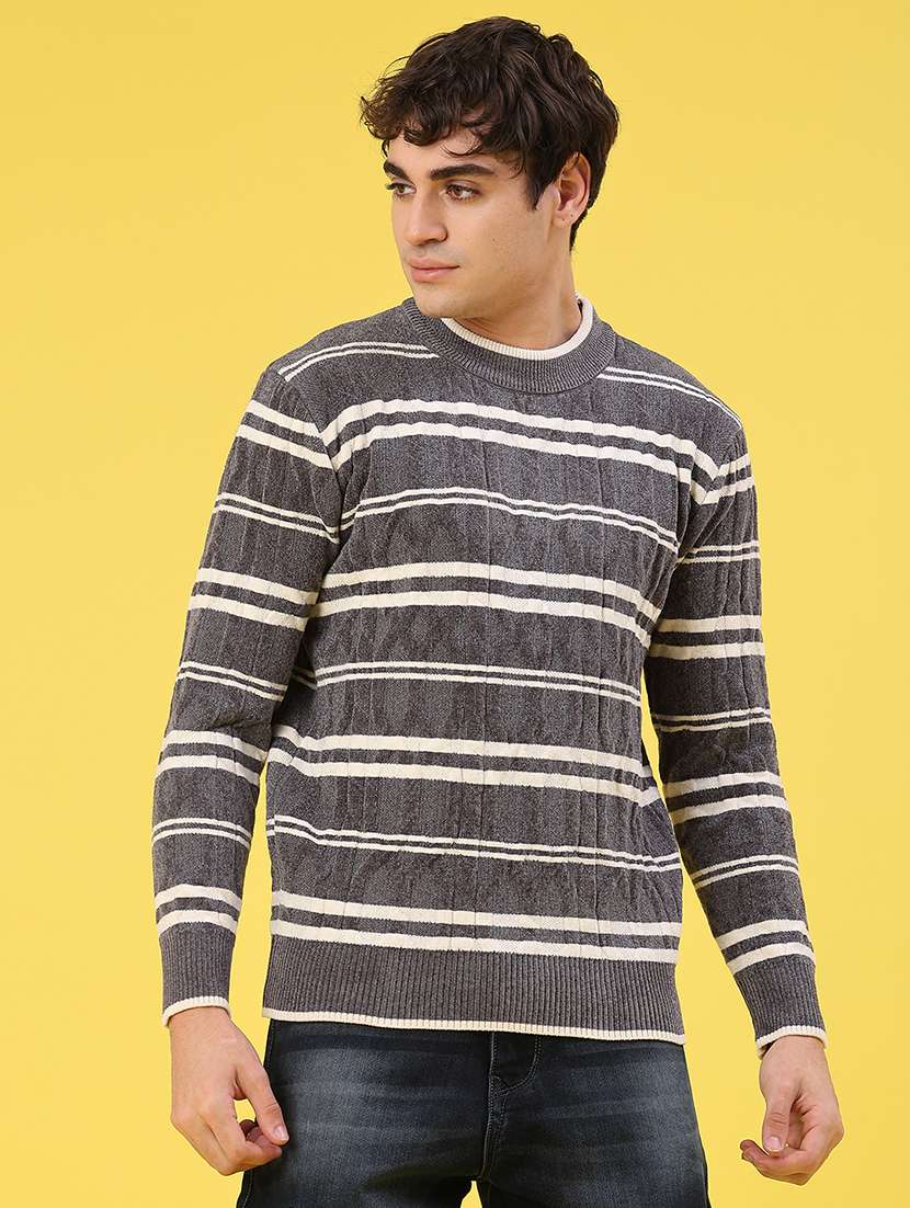 men self design long sleeve regular fit pullover  - 22179752 -  Standard Image - 1