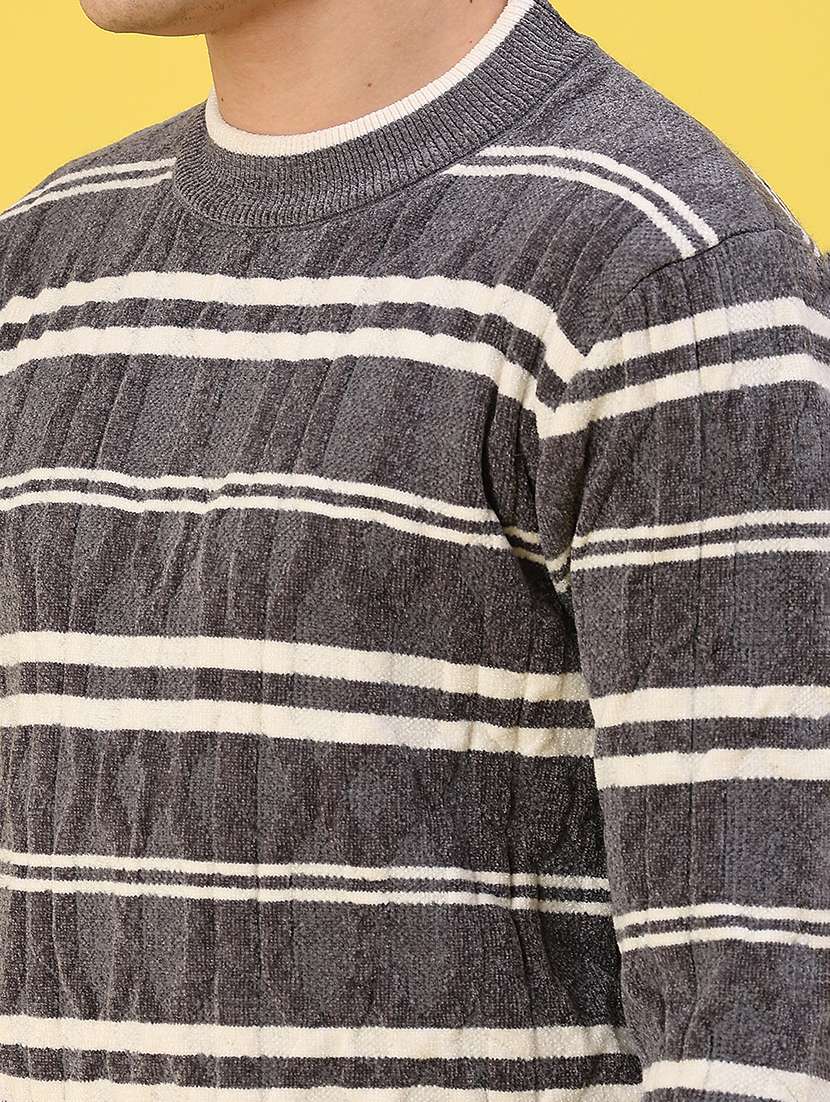 men self design long sleeve regular fit pullover  - 22179752 -  Standard Image - 4