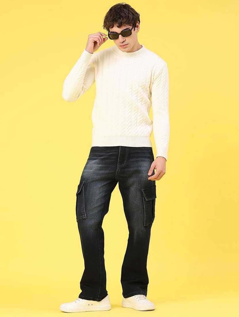 men self design long sleeve regular fit pullover  - 22179753 -  Standard Image - 4