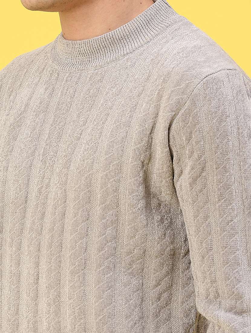 men self design long sleeve regular fit pullover  - 22179754 -  Standard Image - 4