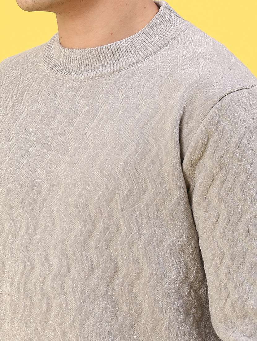 men self design long sleeve regular fit pullover  - 22179755 -  Standard Image - 4
