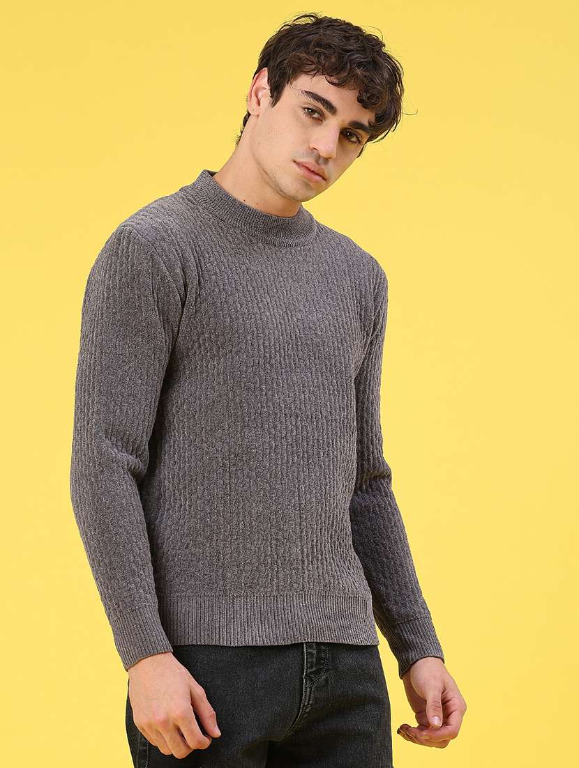 men self design long sleeve regular fit pullover  - 22179756 -  Standard Image - 1