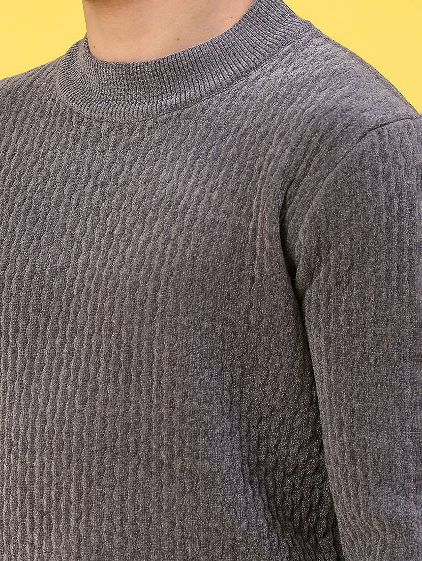 men self design long sleeve regular fit pullover  - 22179756 -  Standard Image - 4