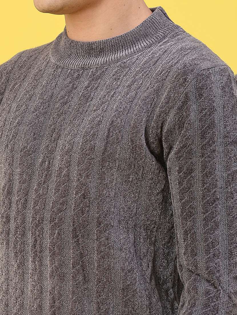 men self design long sleeve regular fit pullover  - 22179757 -  Standard Image - 4
