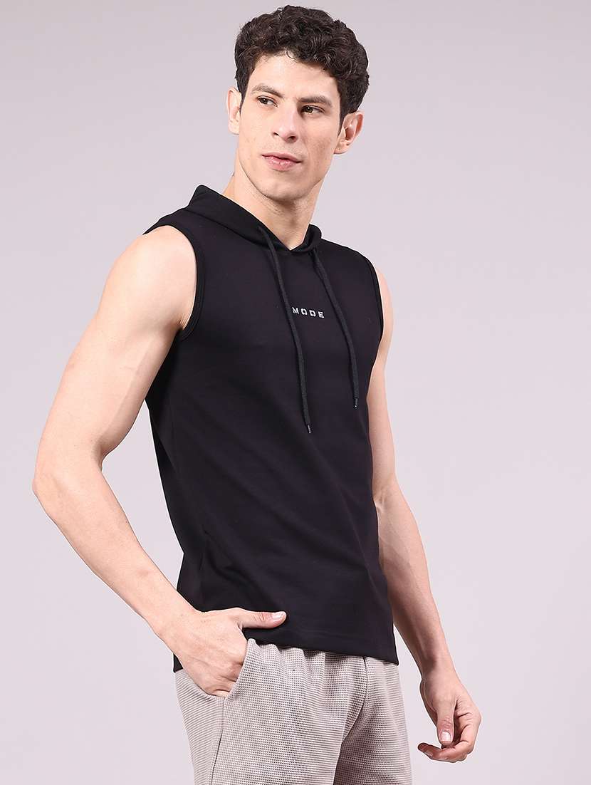 men typographic sleeveless slim fit t-shirt - 22179890 -  Standard Image - 1
